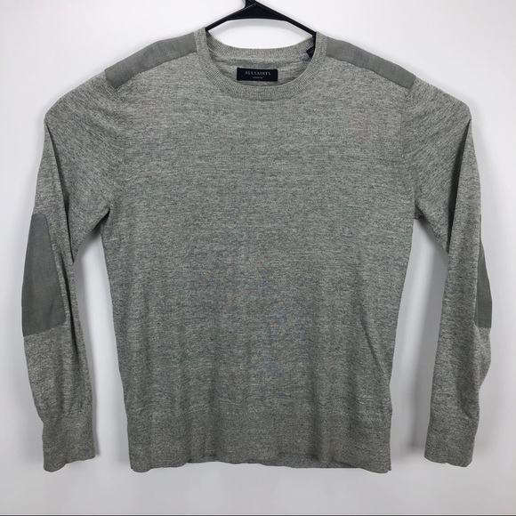 All Saints Other - Allsaints Crew Patch Pullover Sweater Gray - M All Saints Other - Allsaints Crew Patch Pullover Sweater Gray - M